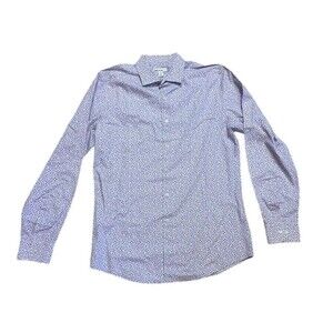 long sleeve button up Bar III Medium 34 35 Floral lavendar Purple Blue White
